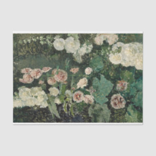 Hollyhock Rose Flowers (by Marià Fortuny) Tissue Paper