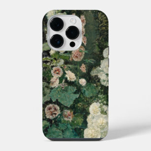 Hollyhock Rose Flowers iPhone 14 Pro Case
