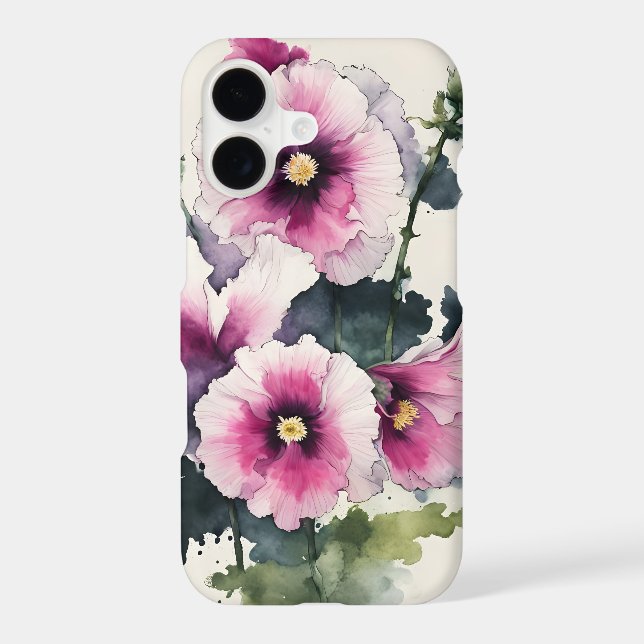 Hollyhock - Watercolor flowers (Back)