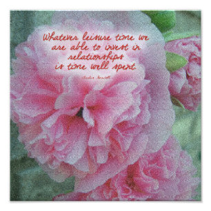 Hollyhock With Quote    Photo Print