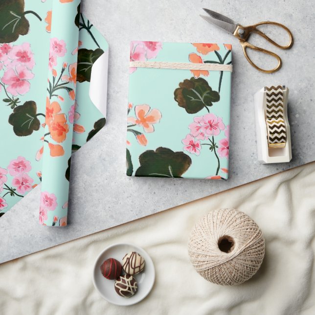 Hollyhock wrapping paper (Crafts)