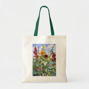 Hollyhocks and Sunflowers 2005 Tote Bag