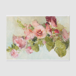 Hollyhocks by Franz Bischoff Tissue Paper