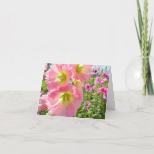 Hollyhocks Card