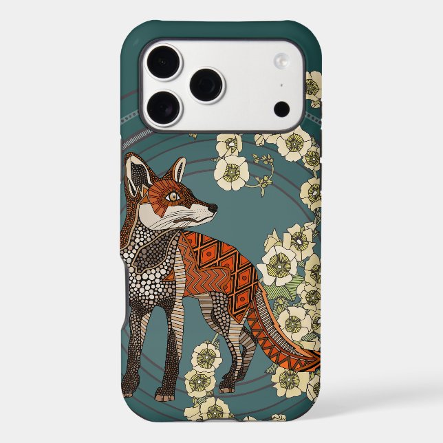 hollyhocks fox deep pine cream (Back)
