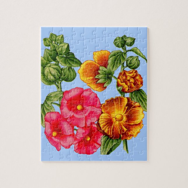 hollyhocks jigsaw puzzle (Vertical)