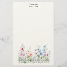 Hollyhocks & Rustic Wood Fence Watercolor