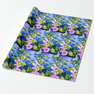Hollyhocks Wrapping Paper
