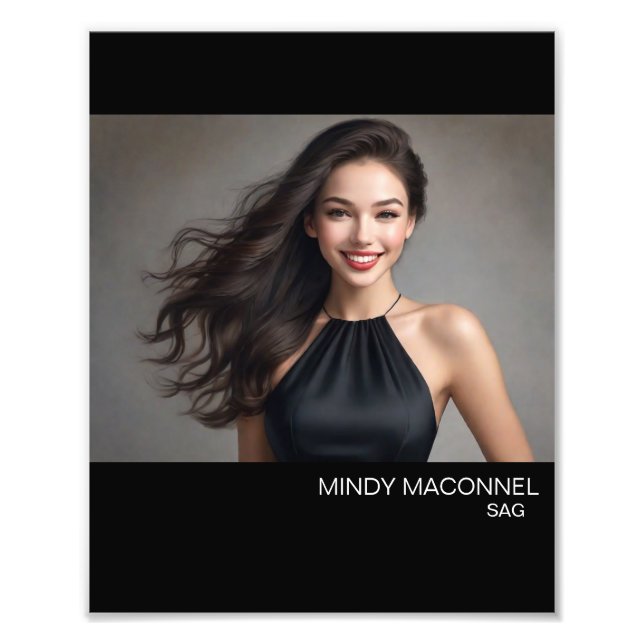 Hollywood Actor Actress Landscape Headshot Photo Print (Front)