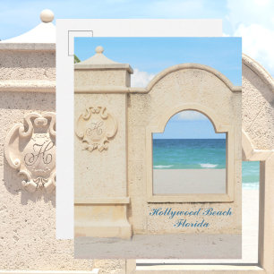 Hollywood Beach Broadwalk Florida Photographic Postcard
