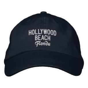Hollywood Beach Florida Embroidered Baseball Hat