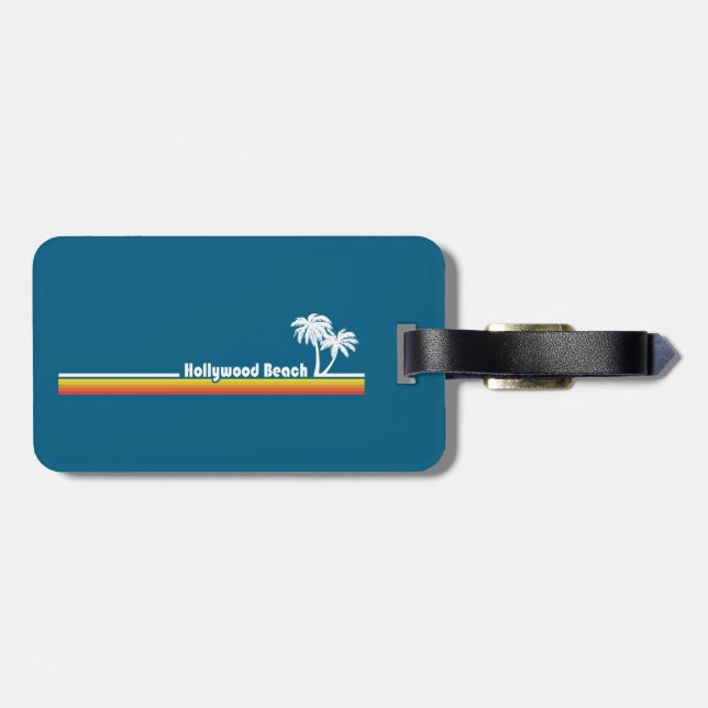 Hollywood Beach Florida Luggage Tag (Back Horizontal)