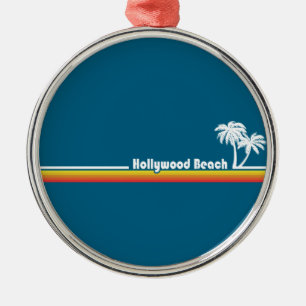 Hollywood Beach Florida Metal Ornament