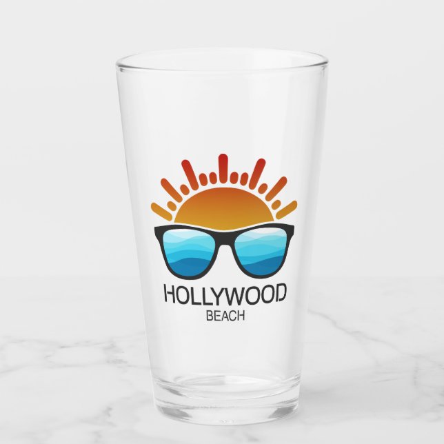Hollywood Beach Florida Sunglasses Glass (Front)