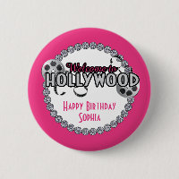 Hollywood Birthday Button