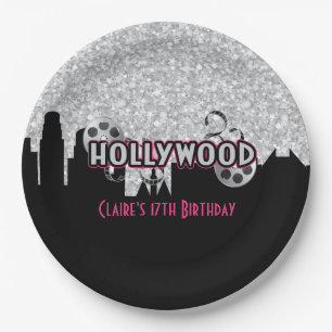 Hollywood Birthday Paper Plate