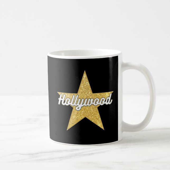 Hollywood Boulevard Script and Star Coffee Mug (Right)
