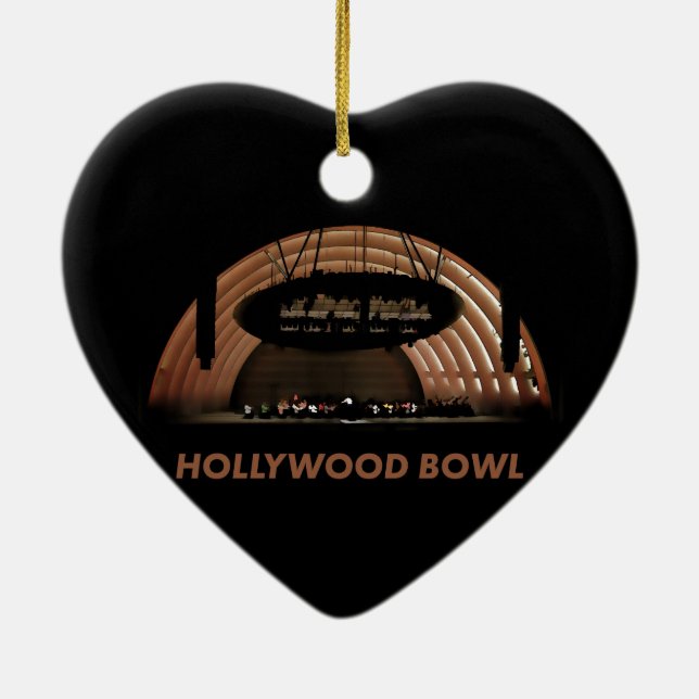 Hollywood Bowl Ceramic Ornament (Back)