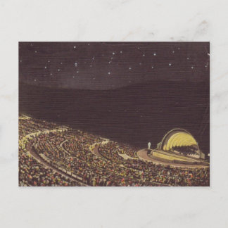 Hollywood Bowl Wedding Escort Card Postcard