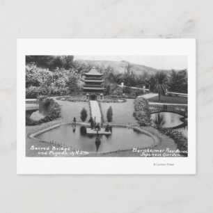Hollywood, CA Bernheimer Home in Japanese Garden Postcard