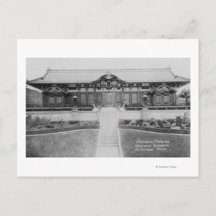 Hollywood, CA Japanese Mansion in Gardens Postcard