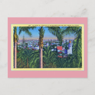 Hollywood CAL Vintage Business Section Postcard