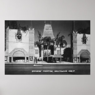 Hollywood, California Chinese Theatre View Poster