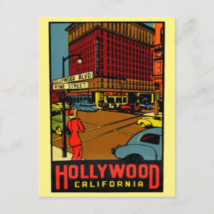 Hollywood California Postcard