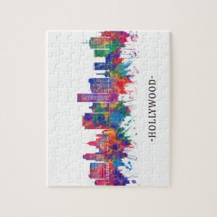 Hollywood California Skyline Jigsaw Puzzle
