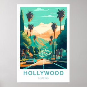 Hollywood California Travel Print