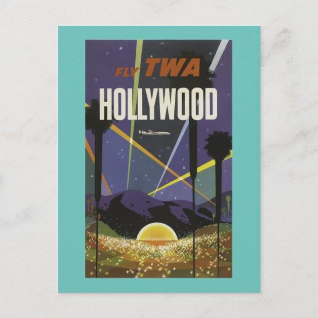 HOLLYWOOD CALIFORNIA     Vintage travel Postcard (Front)