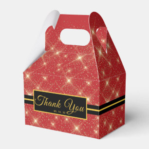 Hollywood Carpet Gold Dust Party Favour Box. Favou Box