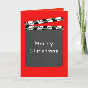 Hollywood Clapper Board Christmas Greetings Holiday Card