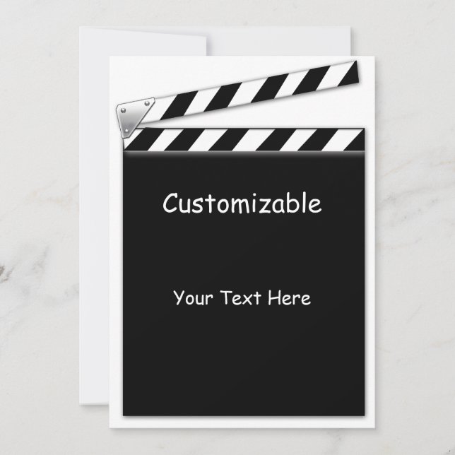 Hollywood Clapper Board Custom, Info Template (Front)