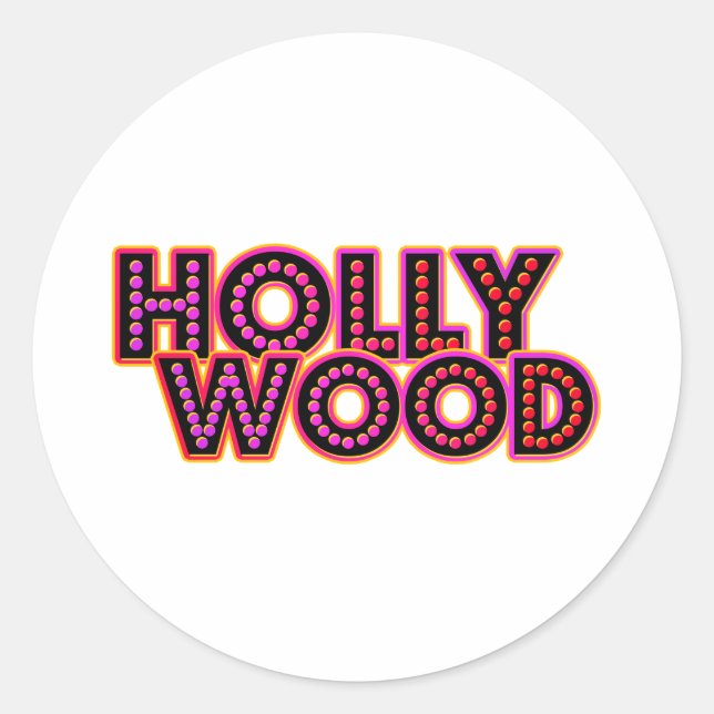 Hollywood Classic Round Sticker (Front)