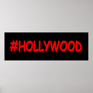 "#HOLLYWOOD" Cute Design. Buy Now Poster