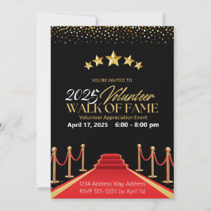 Hollywood Fame Red Carpet Volunteer Invitation