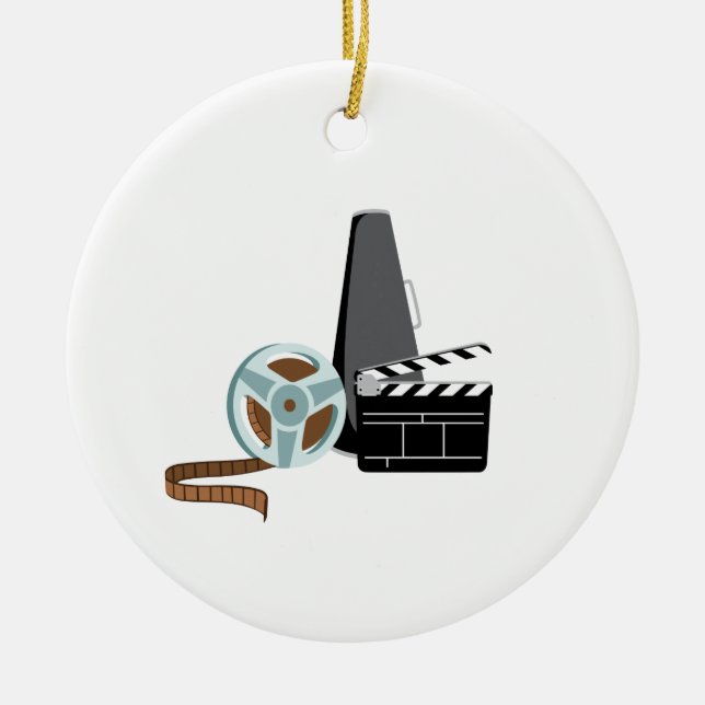 Hollywood Film Ceramic Ornament (Front)