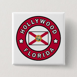 Hollywood Florida 15 Cm Square Badge