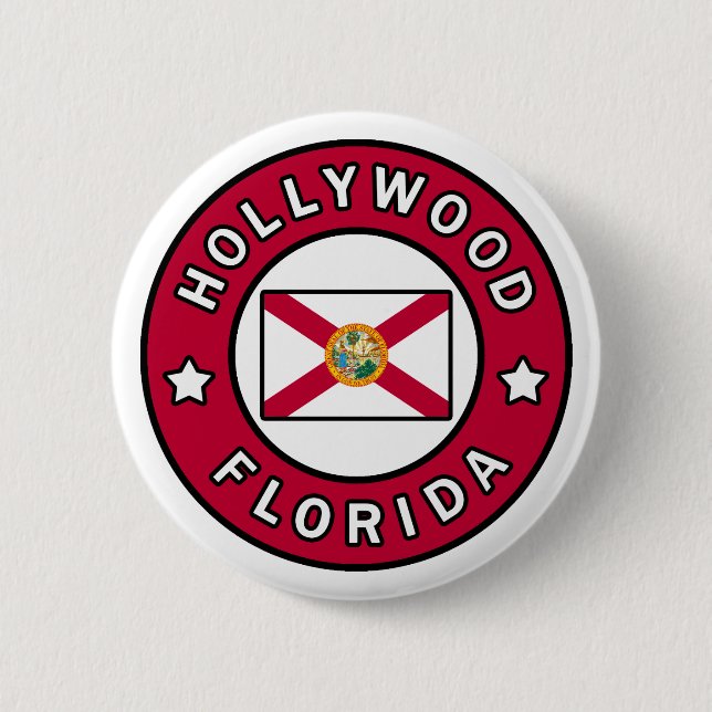 Hollywood Florida 6 Cm Round Badge (Front)