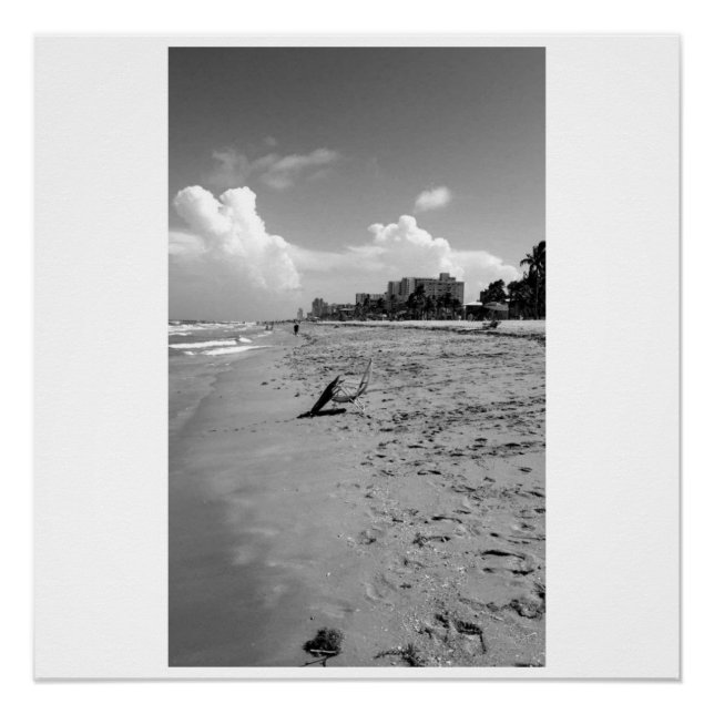 Hollywood Florida Beach Scene Poster (Front)
