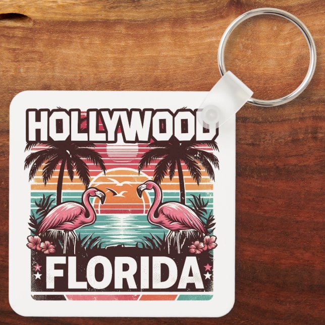 Hollywood Florida Key Ring (Back)