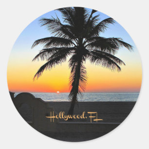 Hollywood, Florida Sunrise Classic Round Sticker