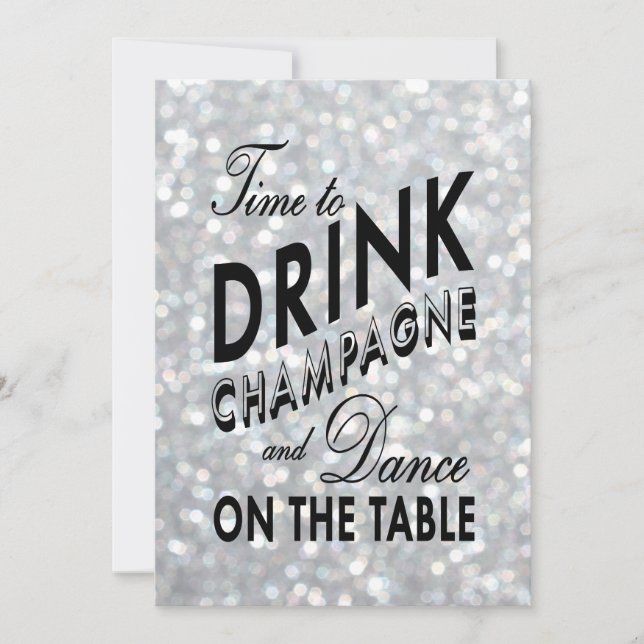 Hollywood Glam Wedding Invitation (Front)