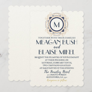 Hollywood Glam Wedding Invitation