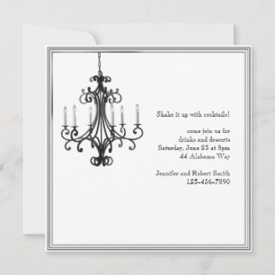 Hollywood Glamour Chandelier Party Invitation