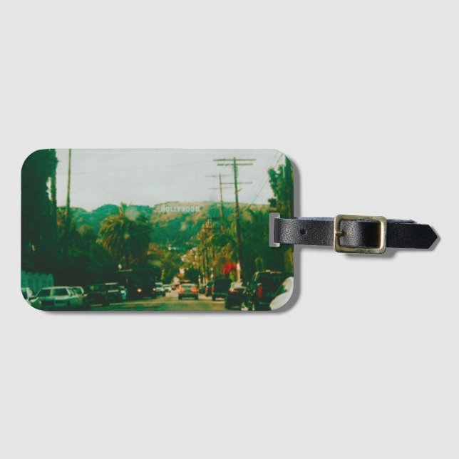 Hollywood Hills Luggage Tag (Front Horizontal)