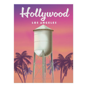 Hollywood Los Angeles Travel poster