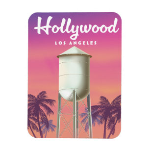 Hollywood Los Angeles Travel poster Magnet