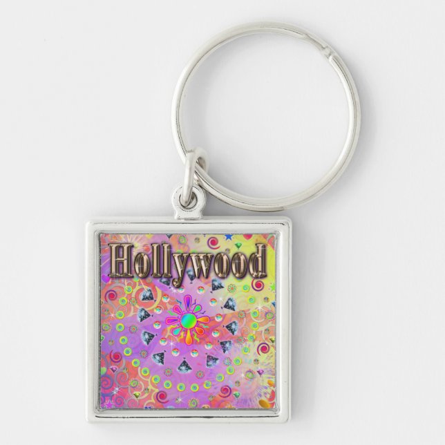 Hollywood Lucky Golden Keychain (Front)